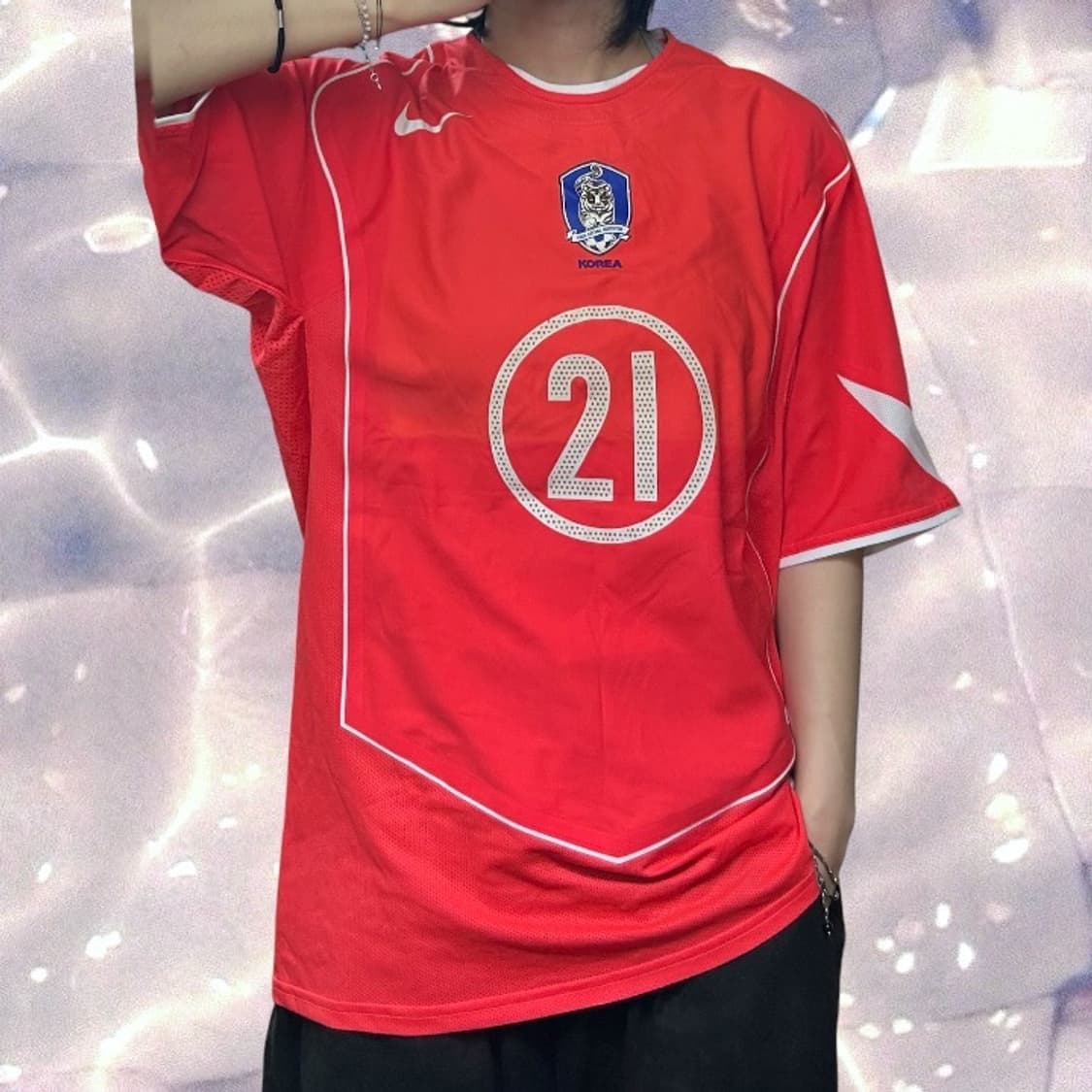 2004 대한민국 국대 맨유 박지성 반팔 유니폼 21번 L  상품이미지1