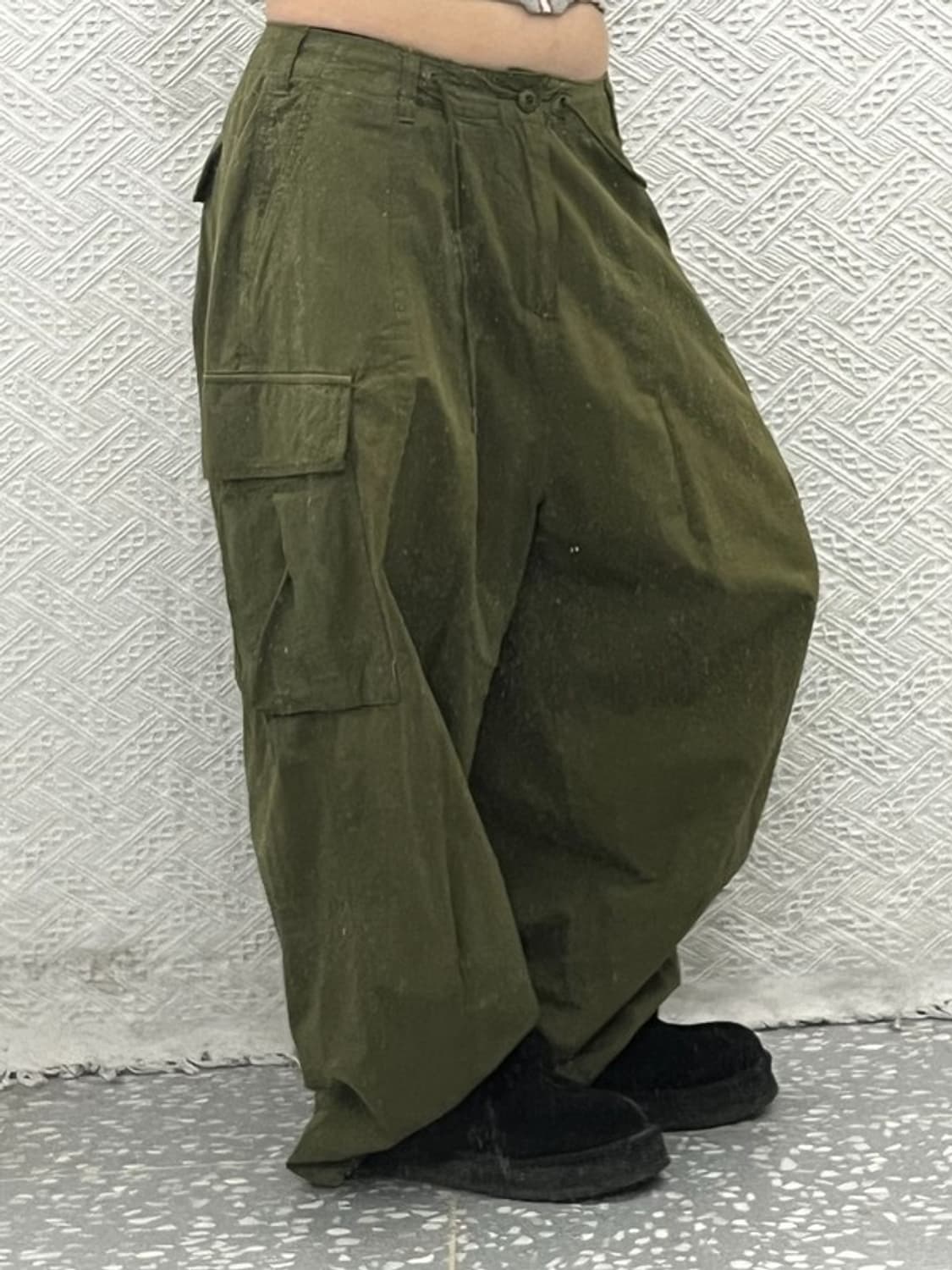 빅유니온 빈티지 힙합 오버사이즈 와이드 카고 팬츠 L C06512 상품이미지2