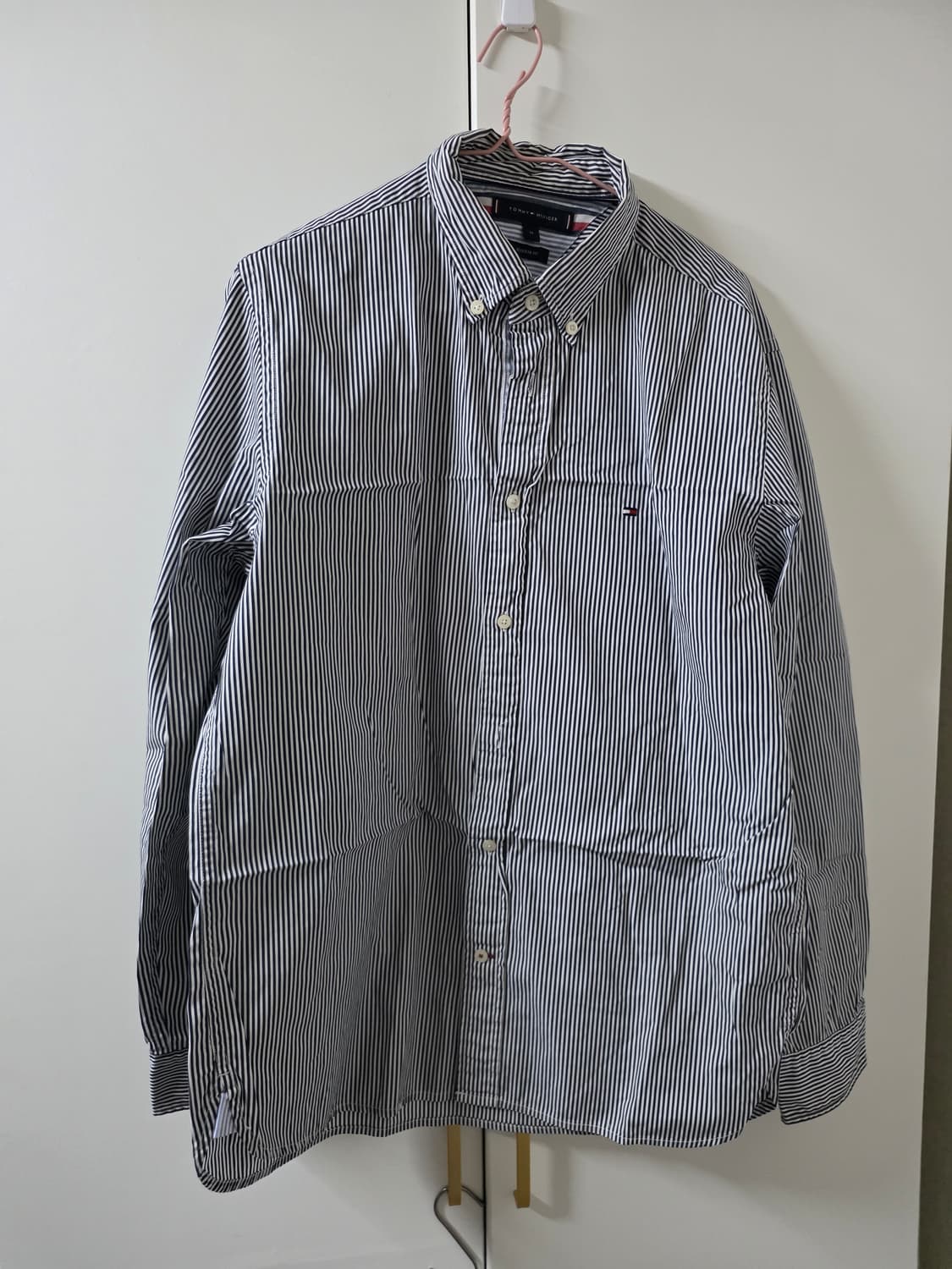타미힐피거 스트라이프 셔츠 레귤러 핏 M 상품이미지1