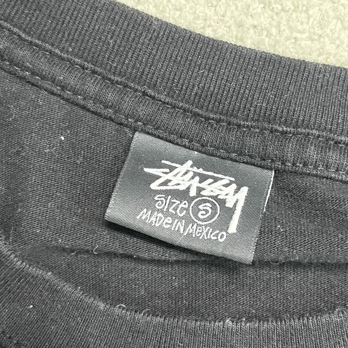 STUSSY 티셔츠 블랙 S 상품이미지3