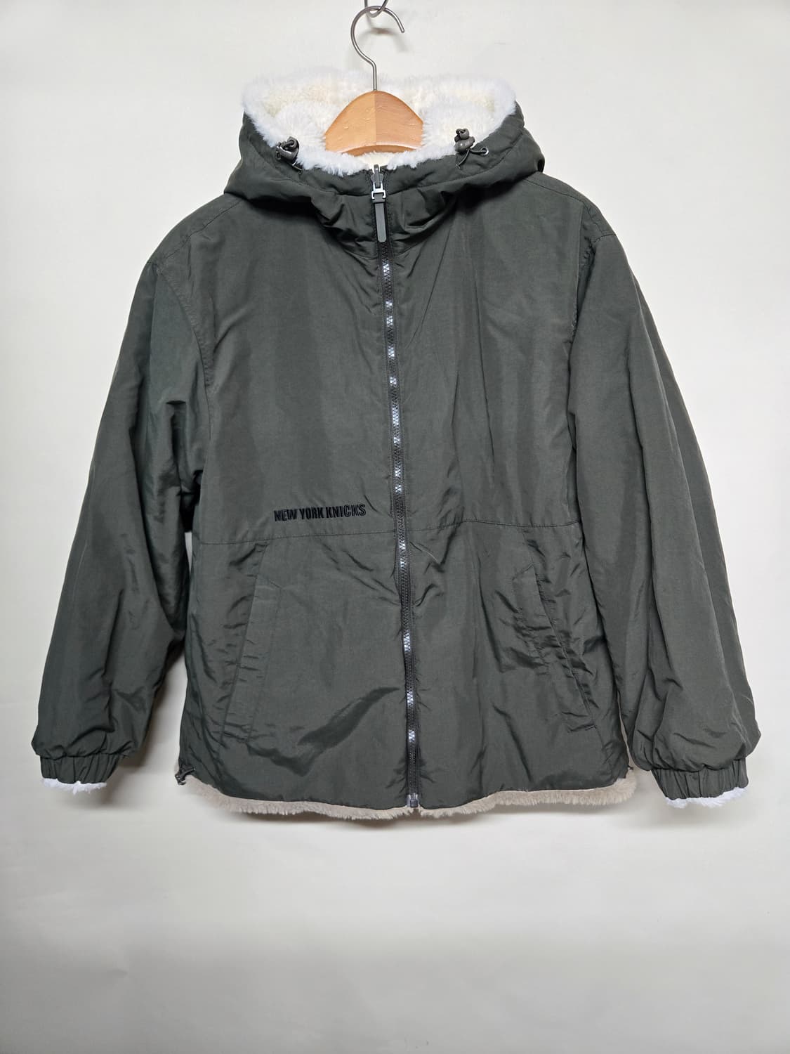 NBA 뉴욕 닉스 양털/패딩 리버시블 후드 자켓 S 상품이미지4