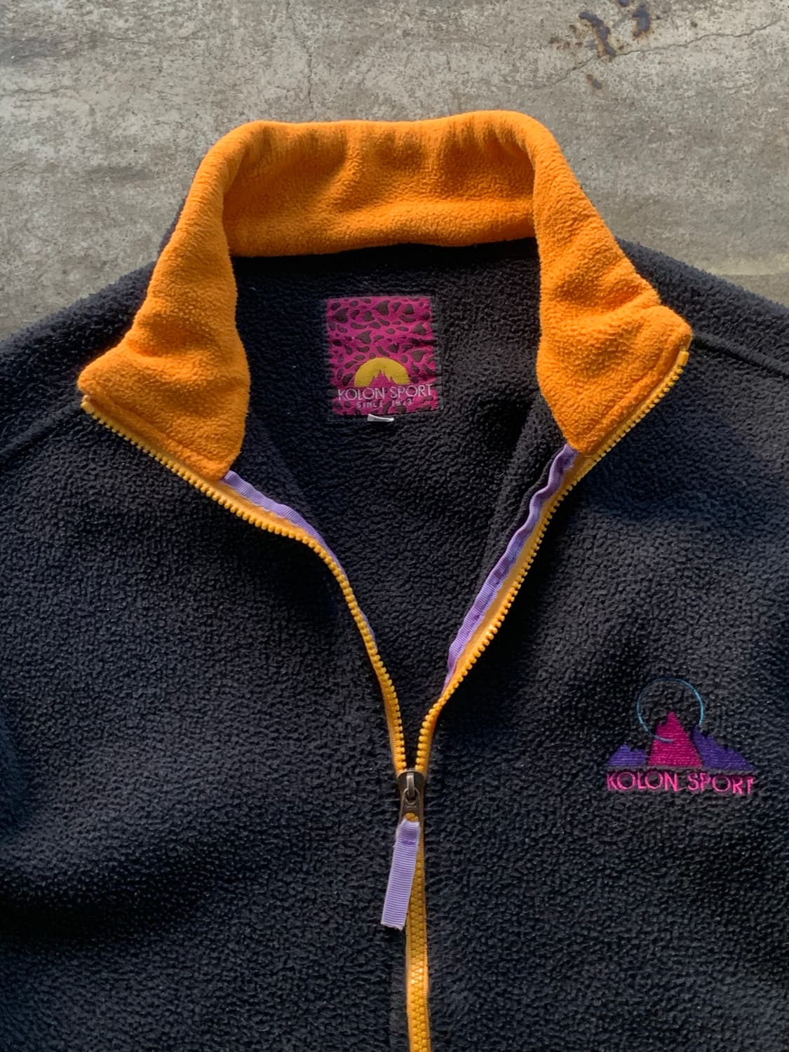 90s 코오롱 스포츠 폴라텍 플리스 집업 자켓 상품이미지2