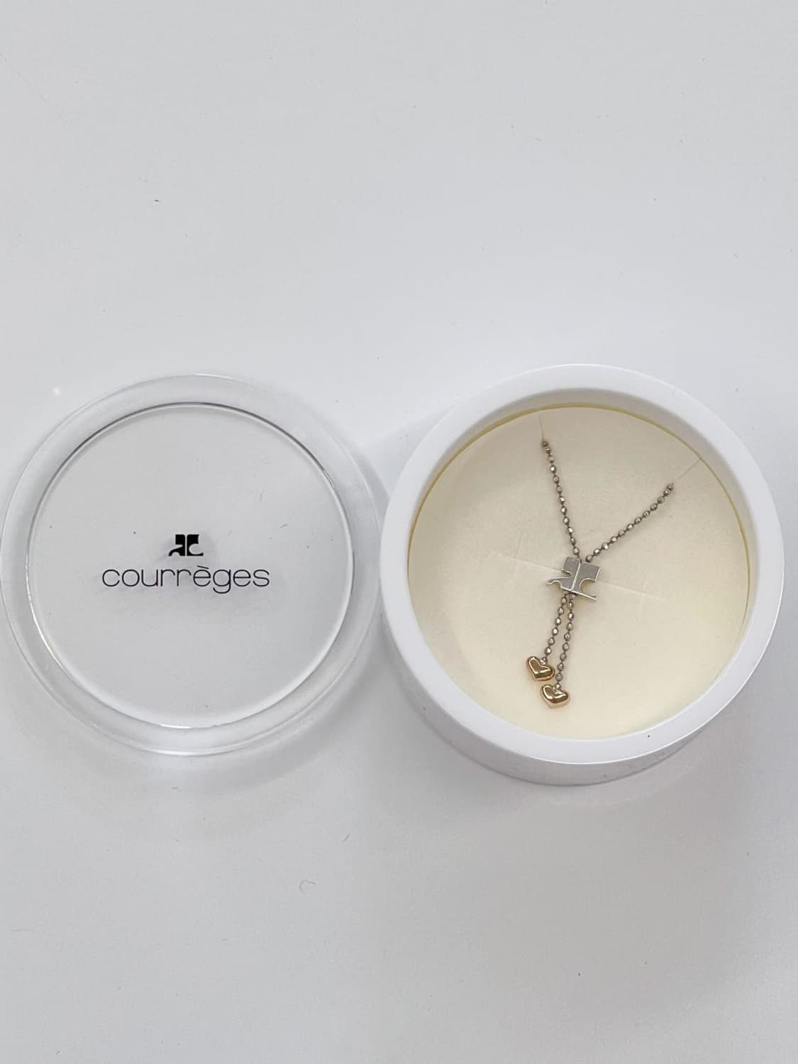 courreges / 꾸레쥬 실버925 + 18k골드 로고 목걸이 상품이미지2