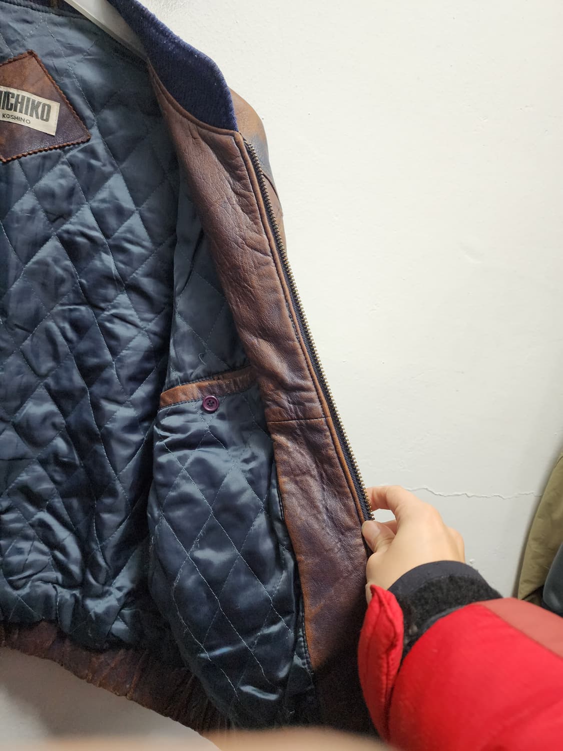 미치코런던 빈티지 양가죽 봄버자켓  상품이미지9