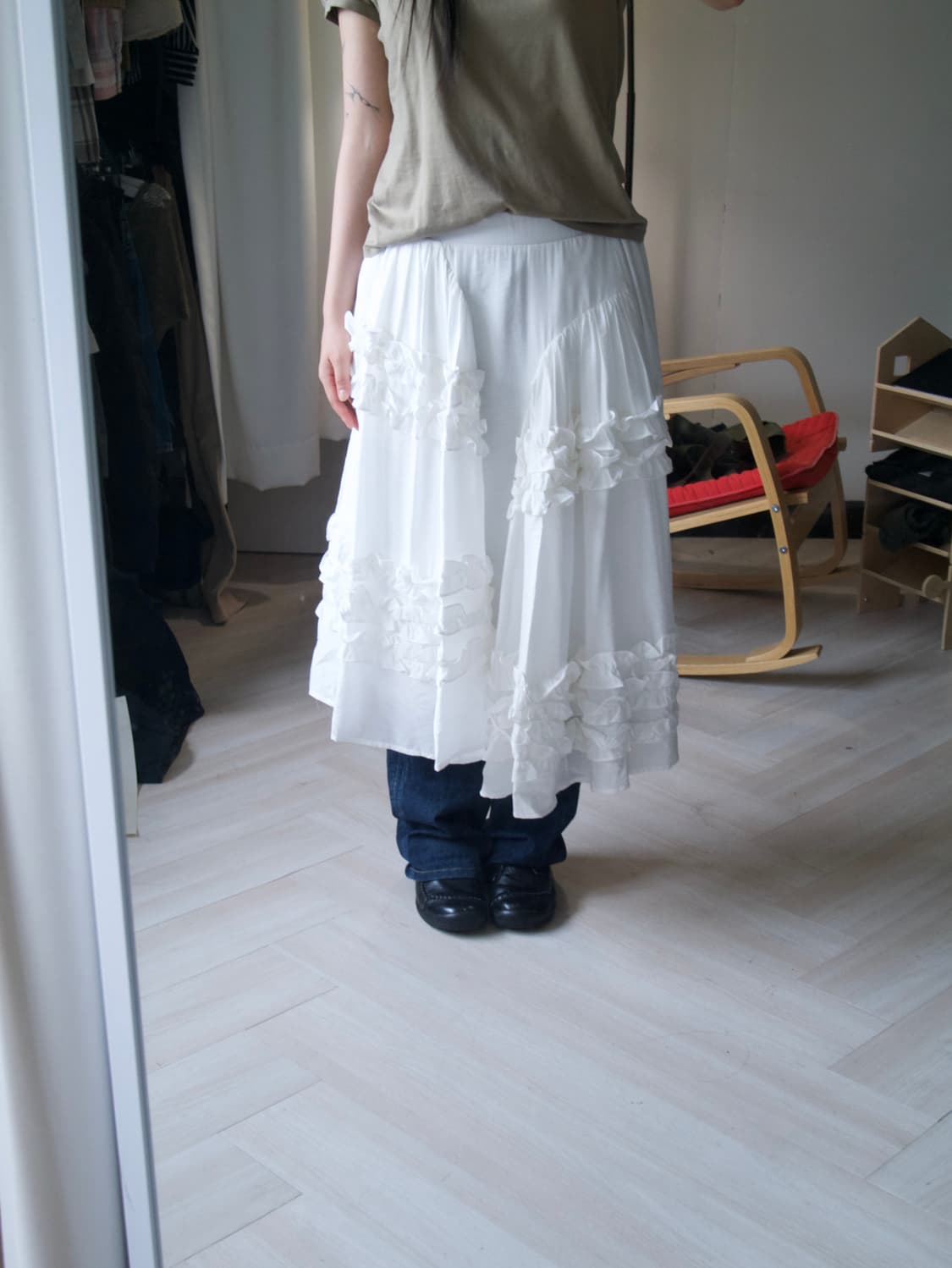 frill unbalance skirt 상품이미지4