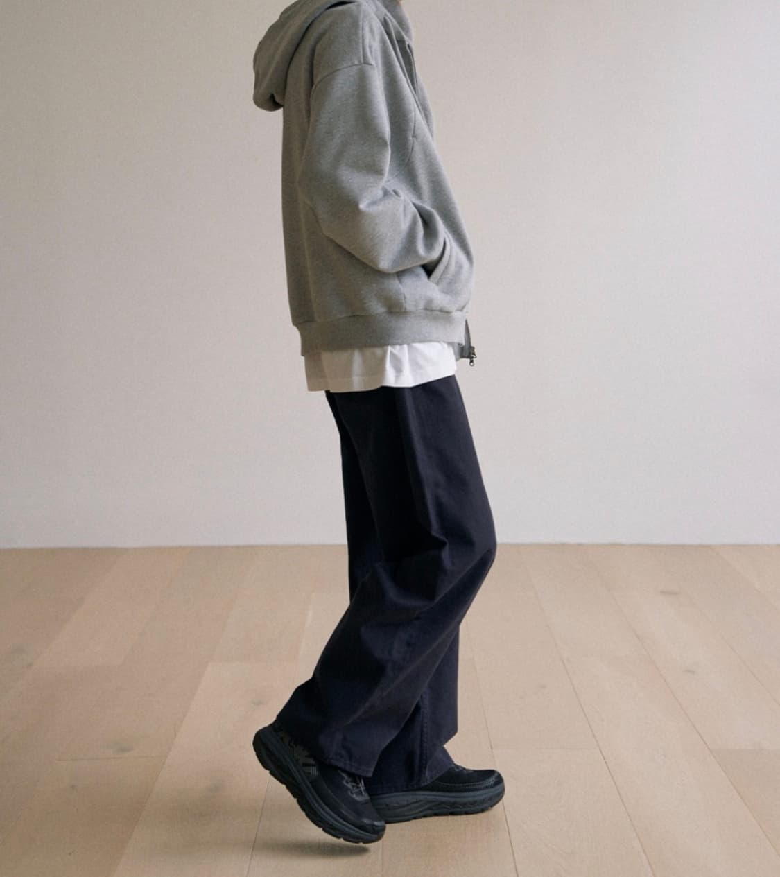 밀로 리플렉트 커브드 팬츠 [네이비/S] 인템포무드아캄후브스쿠어테이크이지 상품이미지6