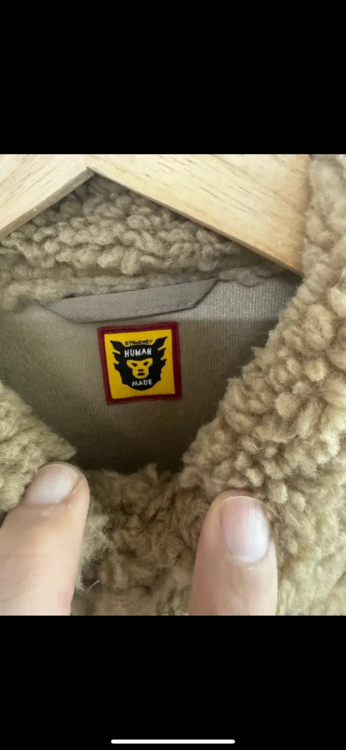 휴먼 메이드 울 블렌디드 보아 플리스 워크 자켓 베이지 M 상품이미지5