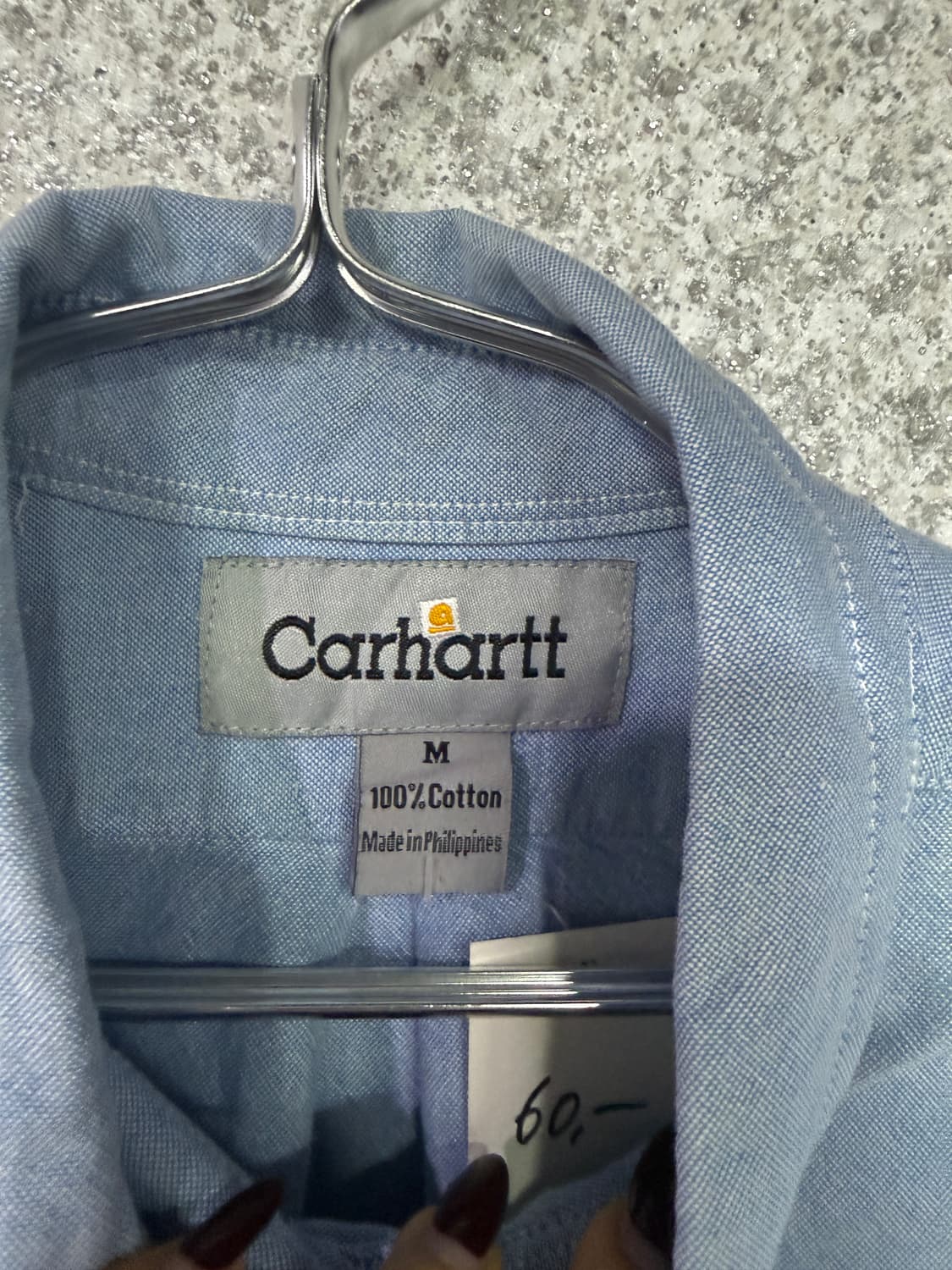 칼하트 버튼다운 샴브레이 반팔 워크셔츠 B4697 상품이미지5