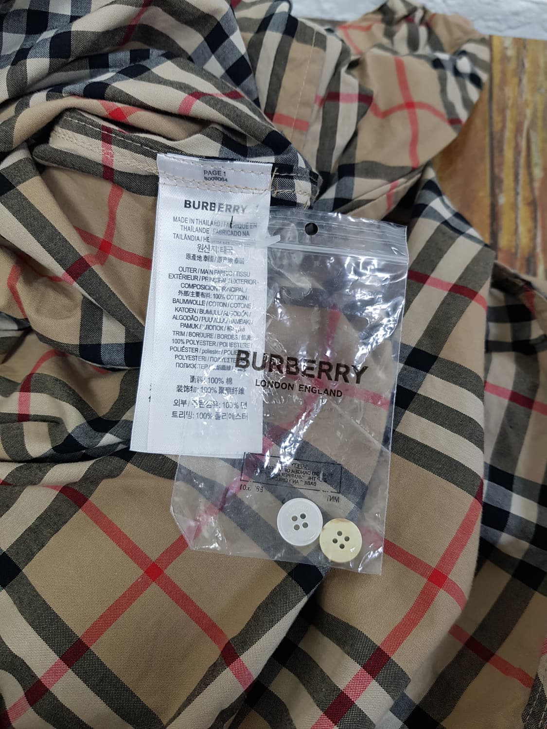[55/36] 버버리 노바체크 셔츠 원피스 벨트 세트 상품이미지9