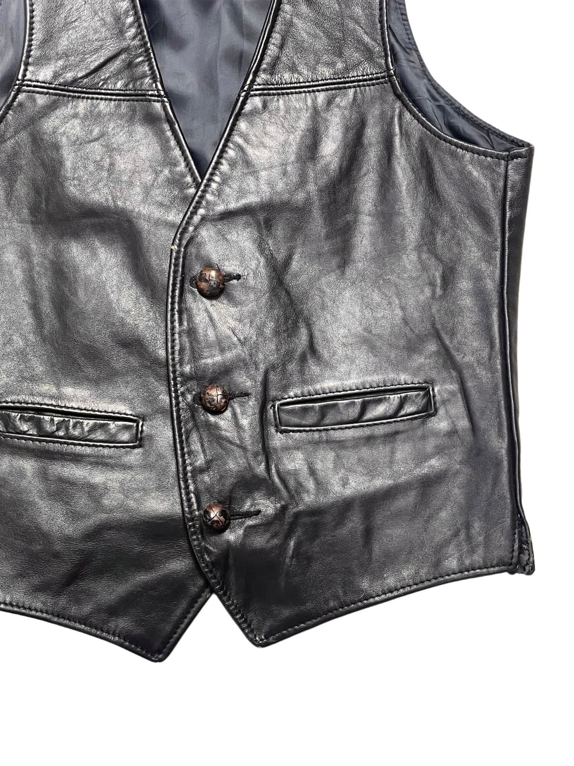 Schott 남성 가죽 베스트 상품이미지3