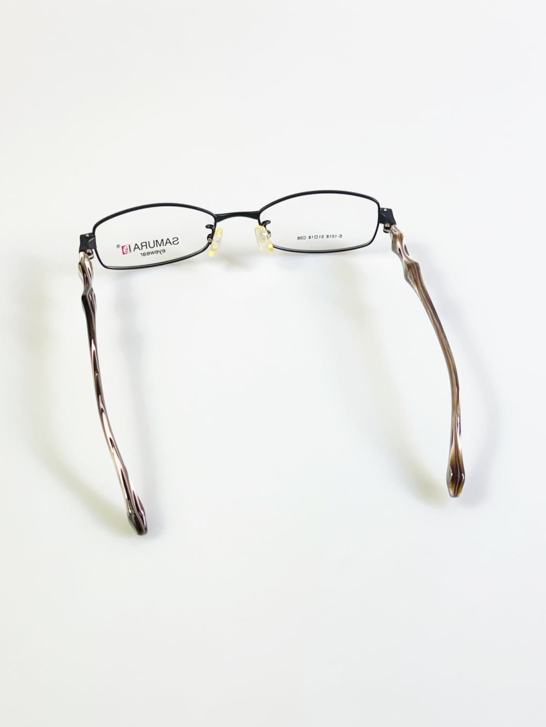 SAMURAI EYEWEAR 블랙 슬림 스퀘어 메탈 빈티지 안경 상품이미지5