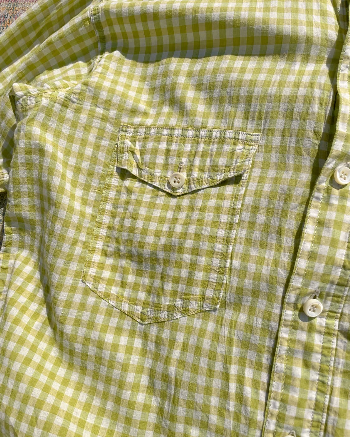 45R 인도 가디(Khadi) 원단 908 깅엄 체크 셔츠 상품이미지3