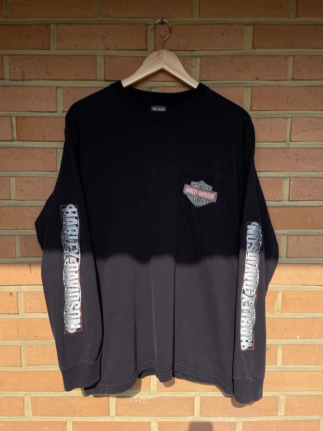 [L] 00s made USA 할리데이비슨 롱 슬리브 긴팔 티셔츠 상품이미지1
