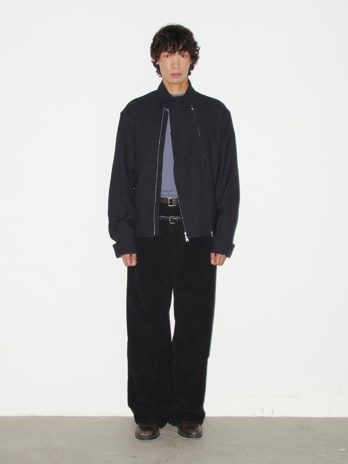 DOUBLE ZIP HARRINGTON JACKET (NAVY) 상품이미지2