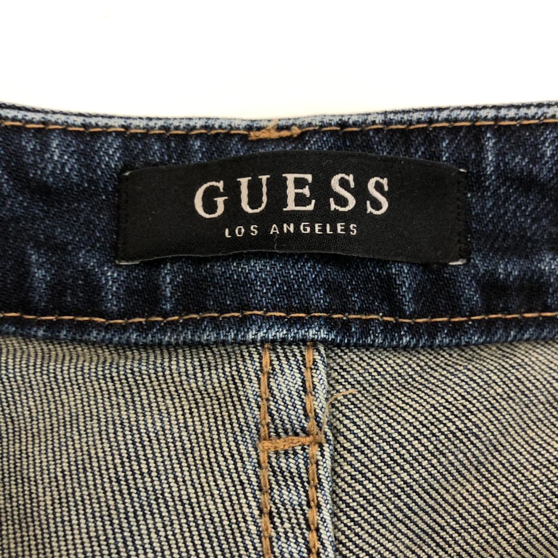 게스 프리미엄 금장스틸로고 와이드데님진 27 인치 상품이미지5