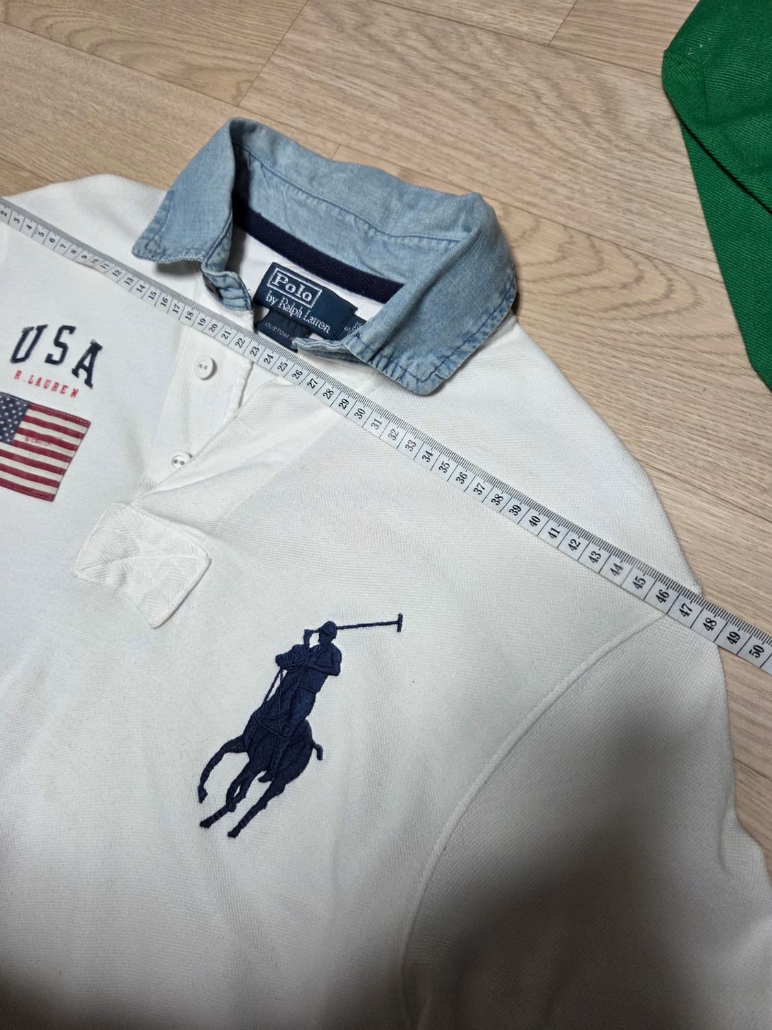 (여성용)POLO RALPH LAUREN 성조기 반팔 티셔츠 카라티  상품이미지5