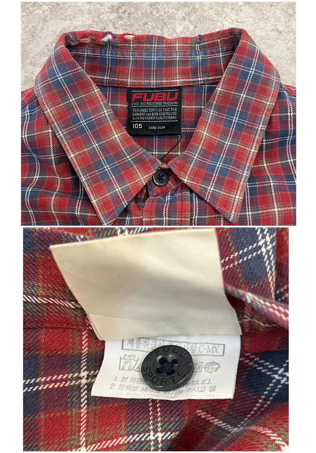 후부 체크 셔츠 레드 105 #csz2961 상품이미지3