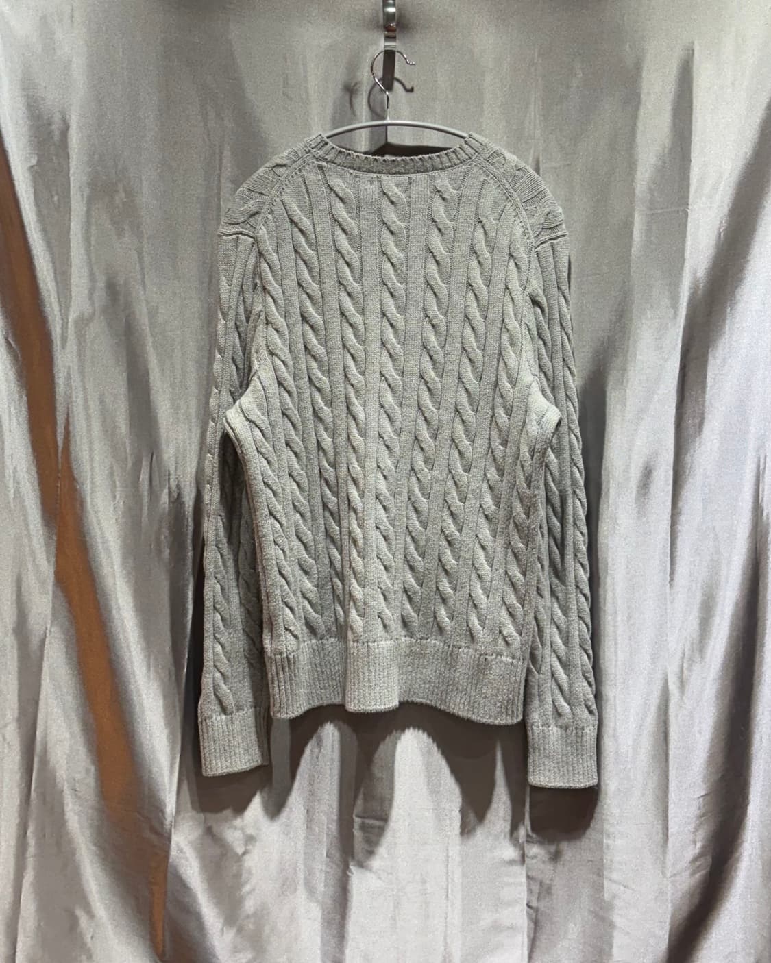 M 폴로랄프로렌 그레이 케이블 니트 상품이미지3