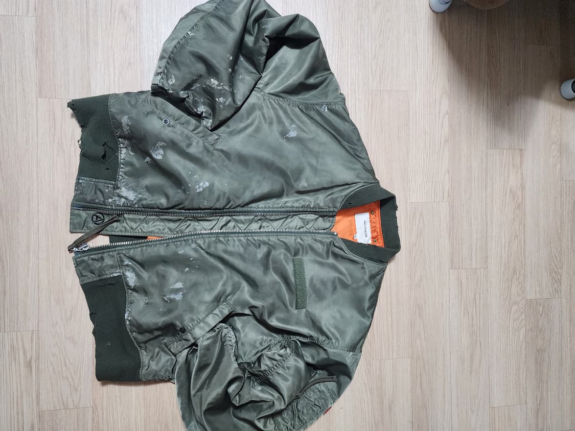 [2] 아나크로놈 더티 나일론 ma-1 올리브 상품이미지2