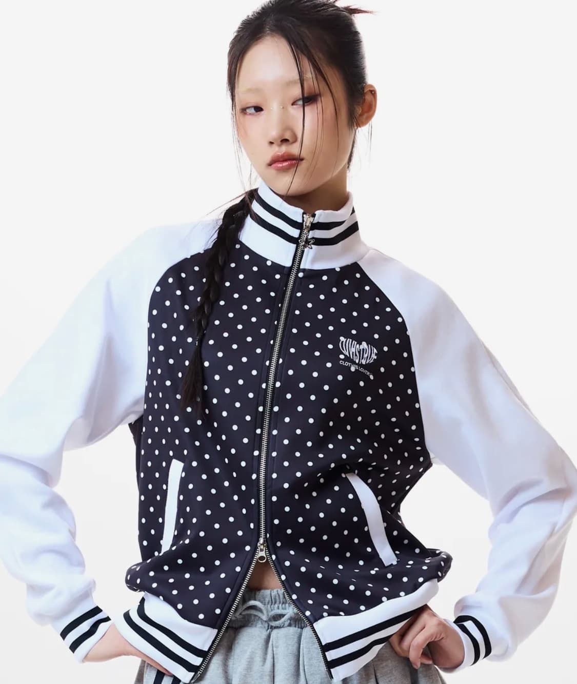 러브이즈트루 도트 트레이닝 집업 저지 DOT TRANING ZIPUP 상품이미지1