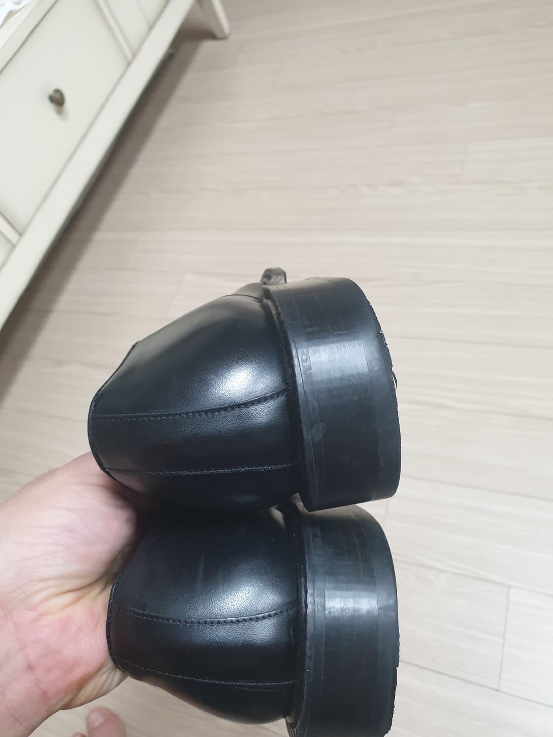 mmrd 검정색 남성용 가죽 더비슈즈(285E) 상품이미지4