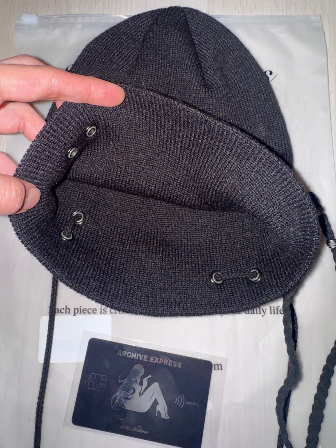 2000Archives 스프레이 스터드 비니 블랙 상품이미지8