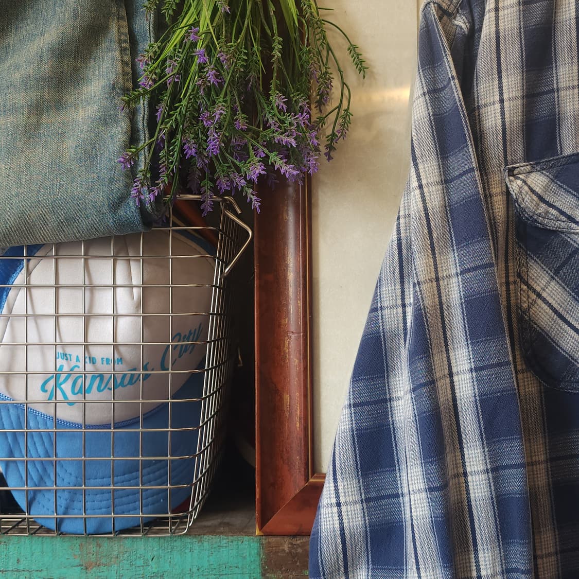 90s Lee 빈티지 체크셔츠 아메리칸 빈티지 플란넬 워크셔츠 블루 m 상품이미지6