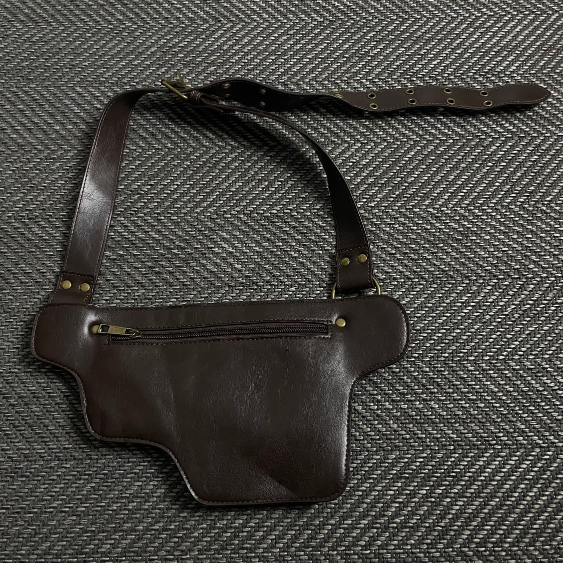 빈티지 웨스턴 멀티포켓 레더 벨트백 y 4599 상품이미지4