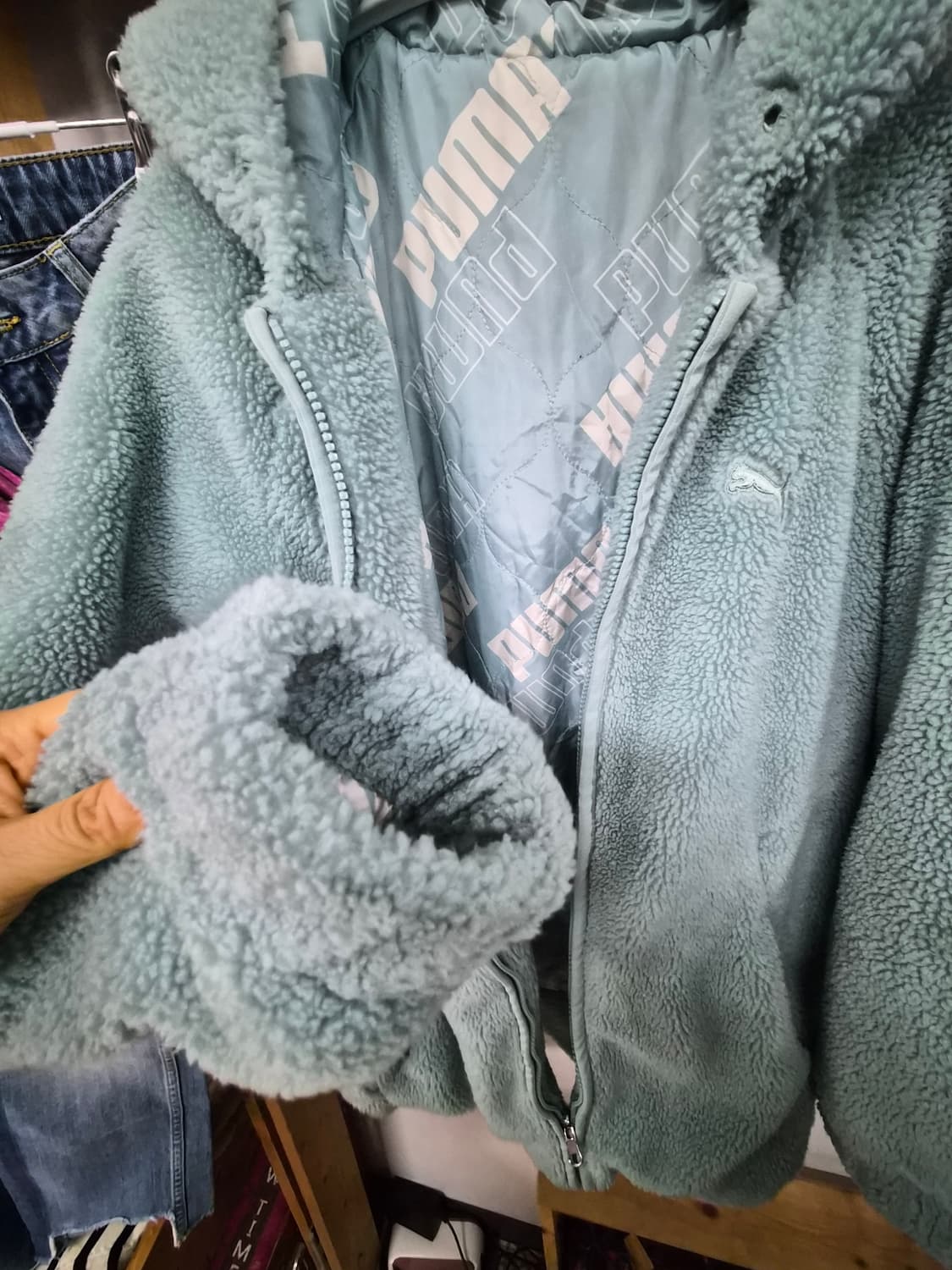 퓨마 리버시블 뽀글이 집업 상품이미지6