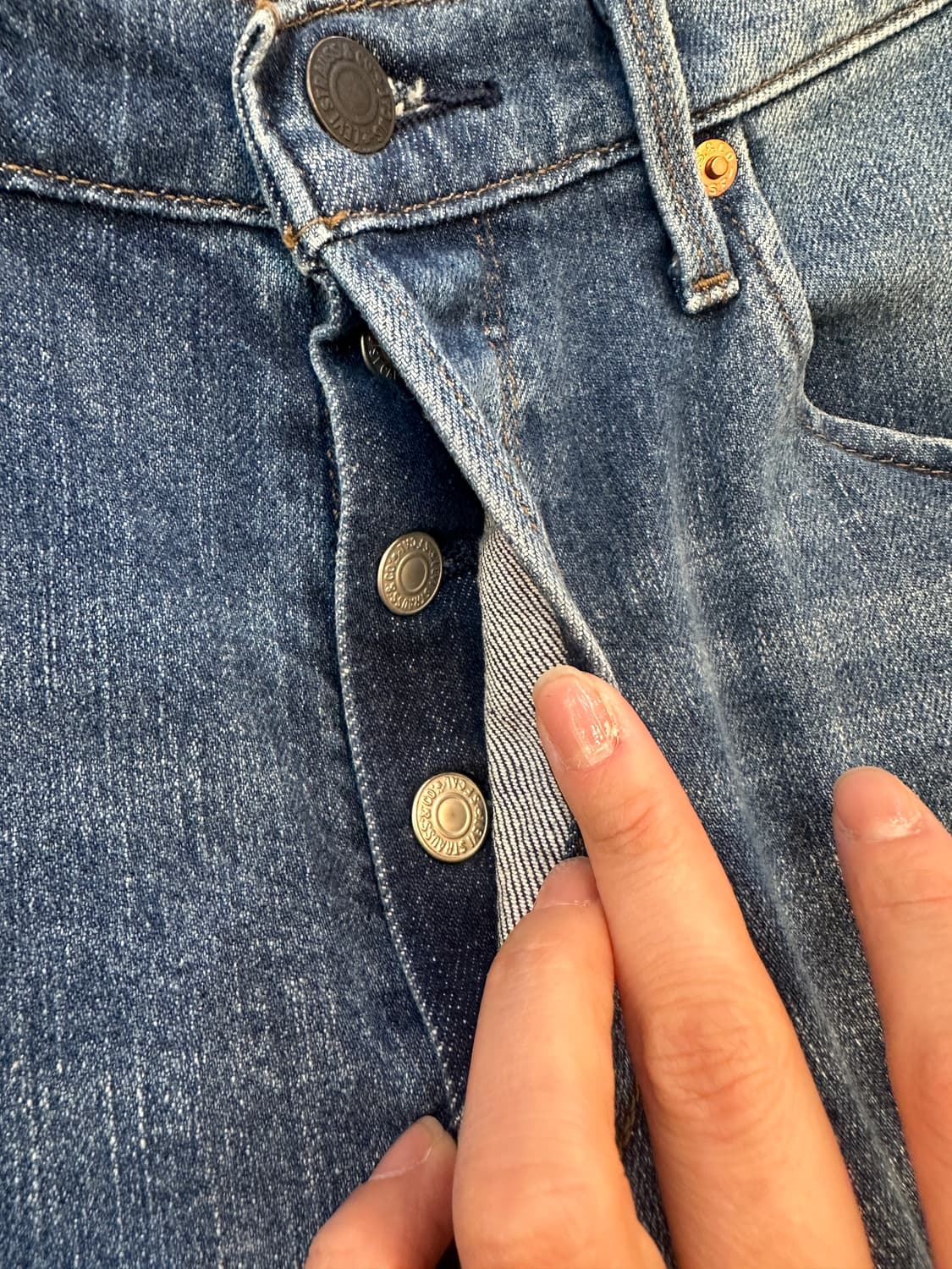 30) 리바이스 엔진 541 사선 절개 중청 스판 청바지 상품이미지3