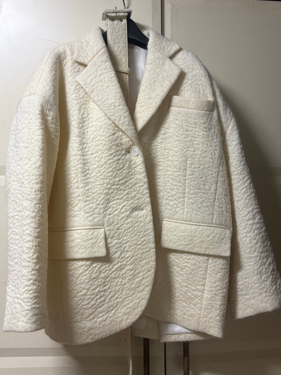 푸시버튼 / 푸쉬버튼 화이트 코트 자켓 상품이미지1