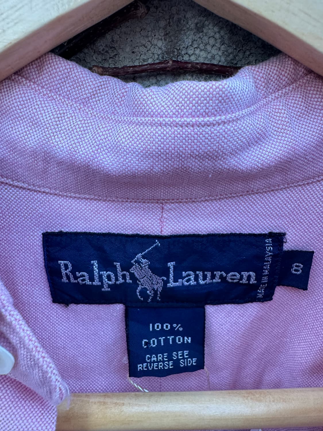 폴로 랄프로렌 빈티지 클래식 옥스포드 셔츠 핑크 상품이미지3