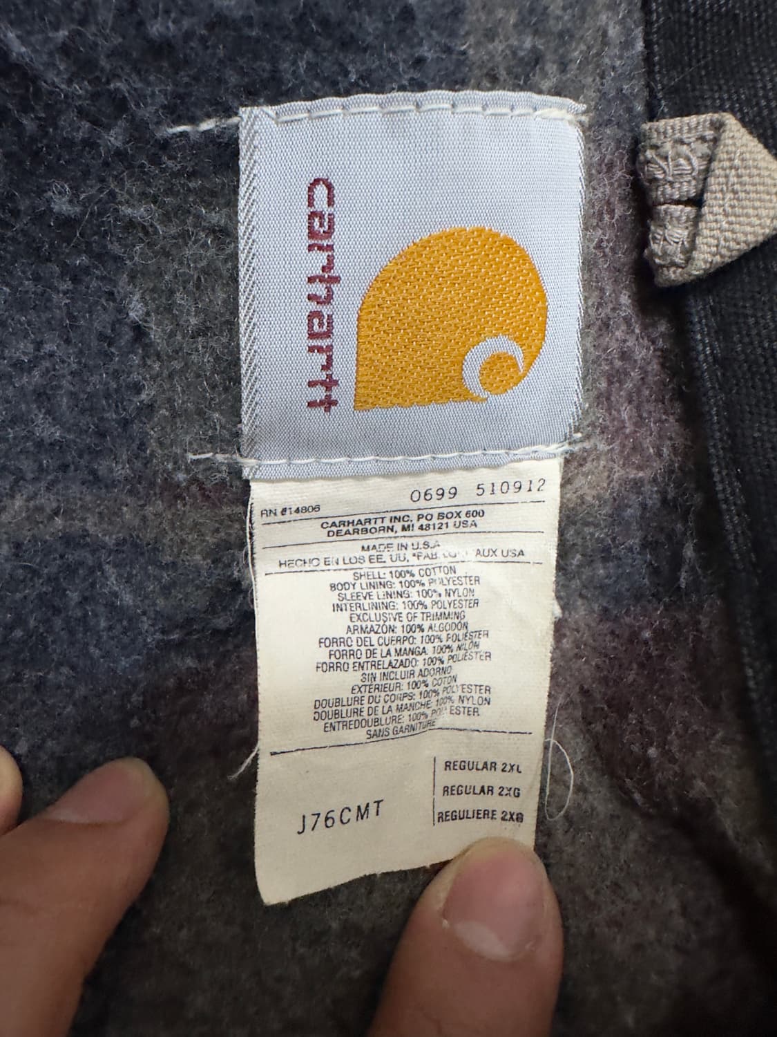 90’s J76 cmt 칼하트 디트로이트 판매합니다 상품이미지3