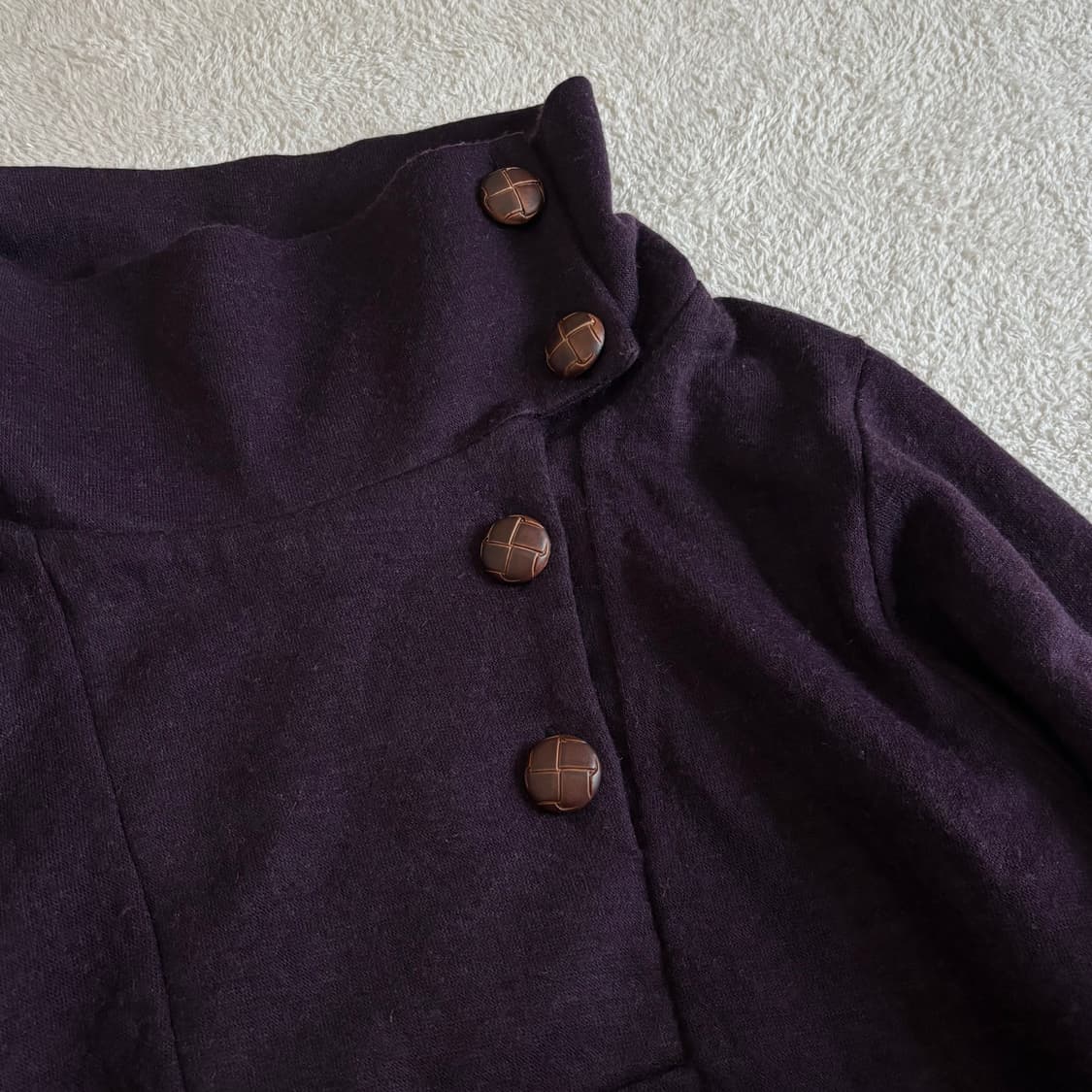 일본빈티지 자색고구마 퍼플 롱 탑 상품이미지3