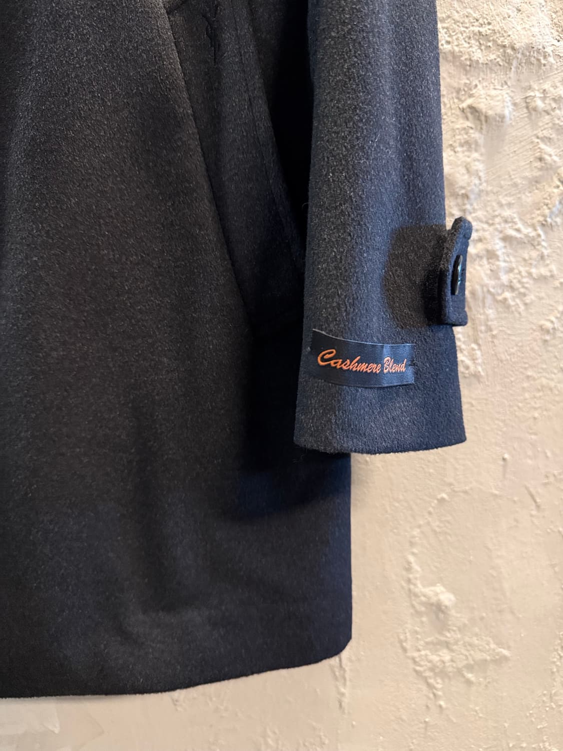입생로랑 캐시미어 블렌드 울 코트 블랙 L 상품이미지2