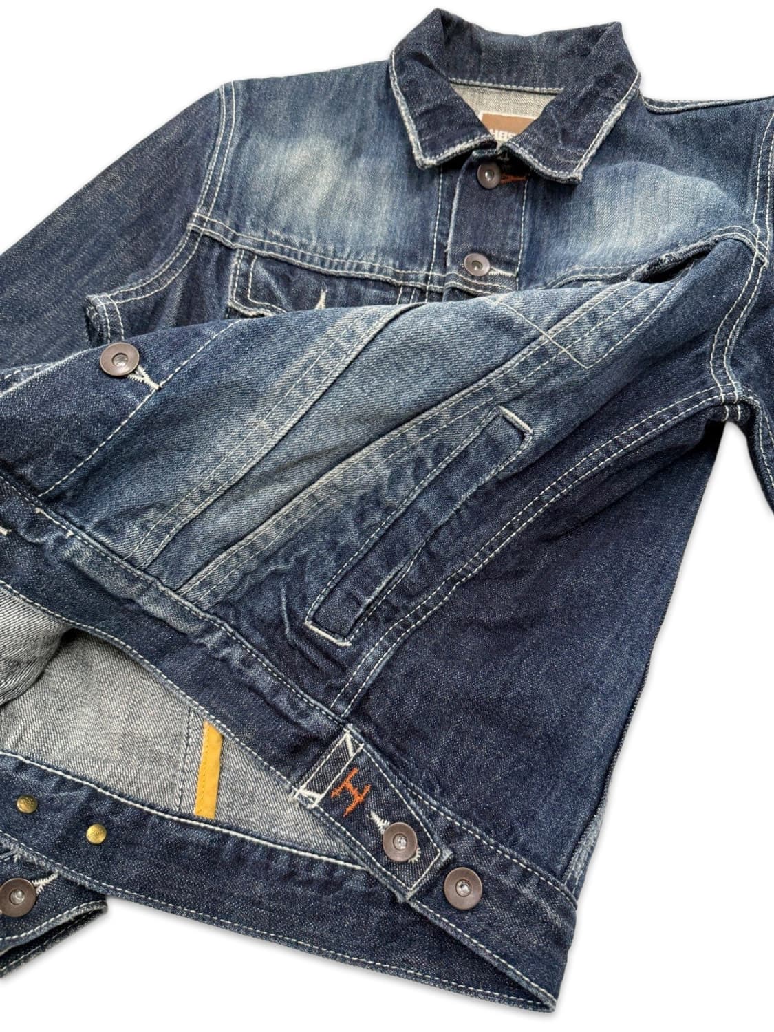 빈티지 라인 데님 자켓 상품이미지5