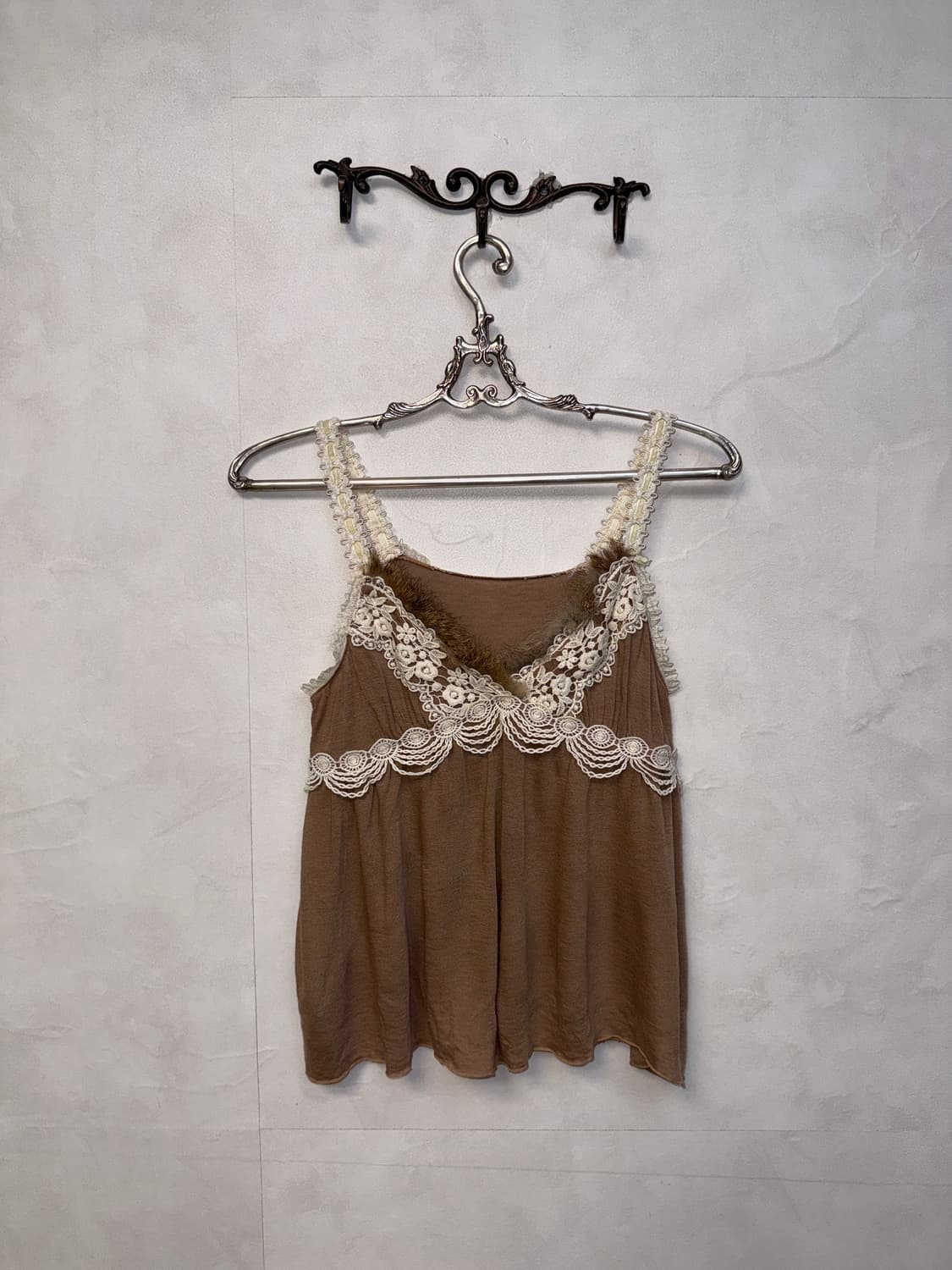 Ray Beams rabbit fur trimming sleeveless 상품이미지4