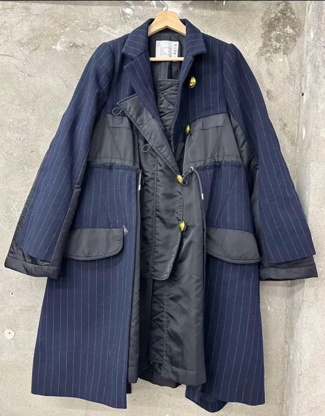 Sacai 사카이 18AW 콘트라스트 스트라이프 코트 상품이미지1