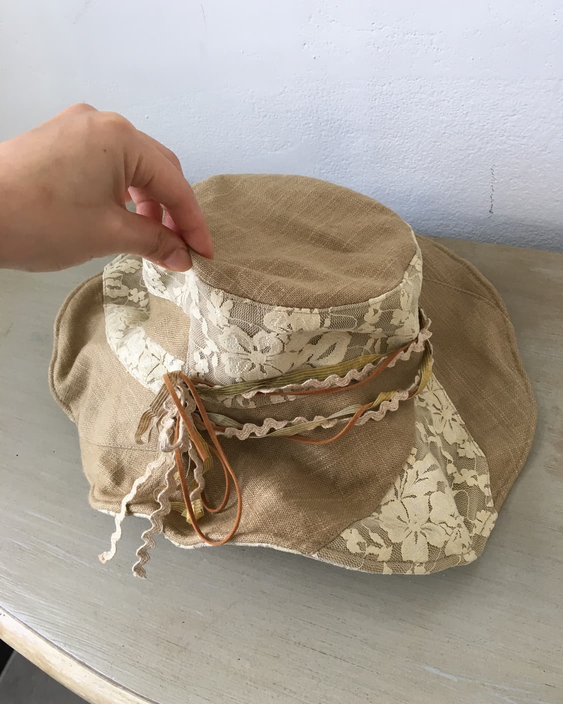 lace trimming hat 상품이미지4