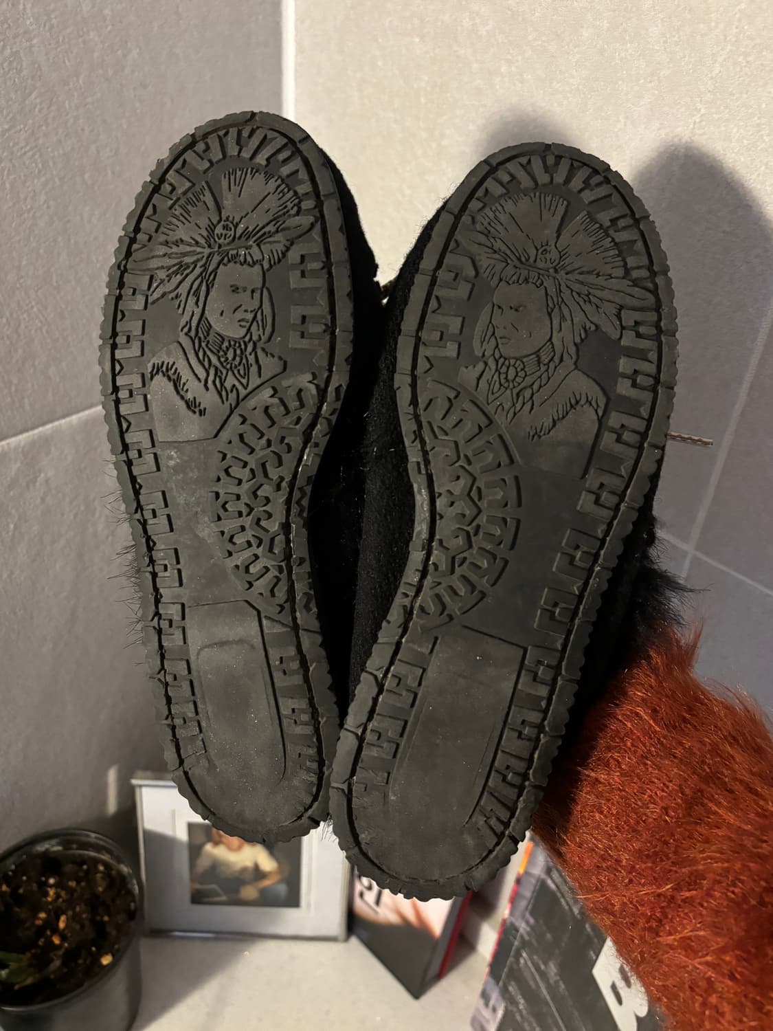 Amimoc 니트 퍼 플랫슈즈 상품이미지5