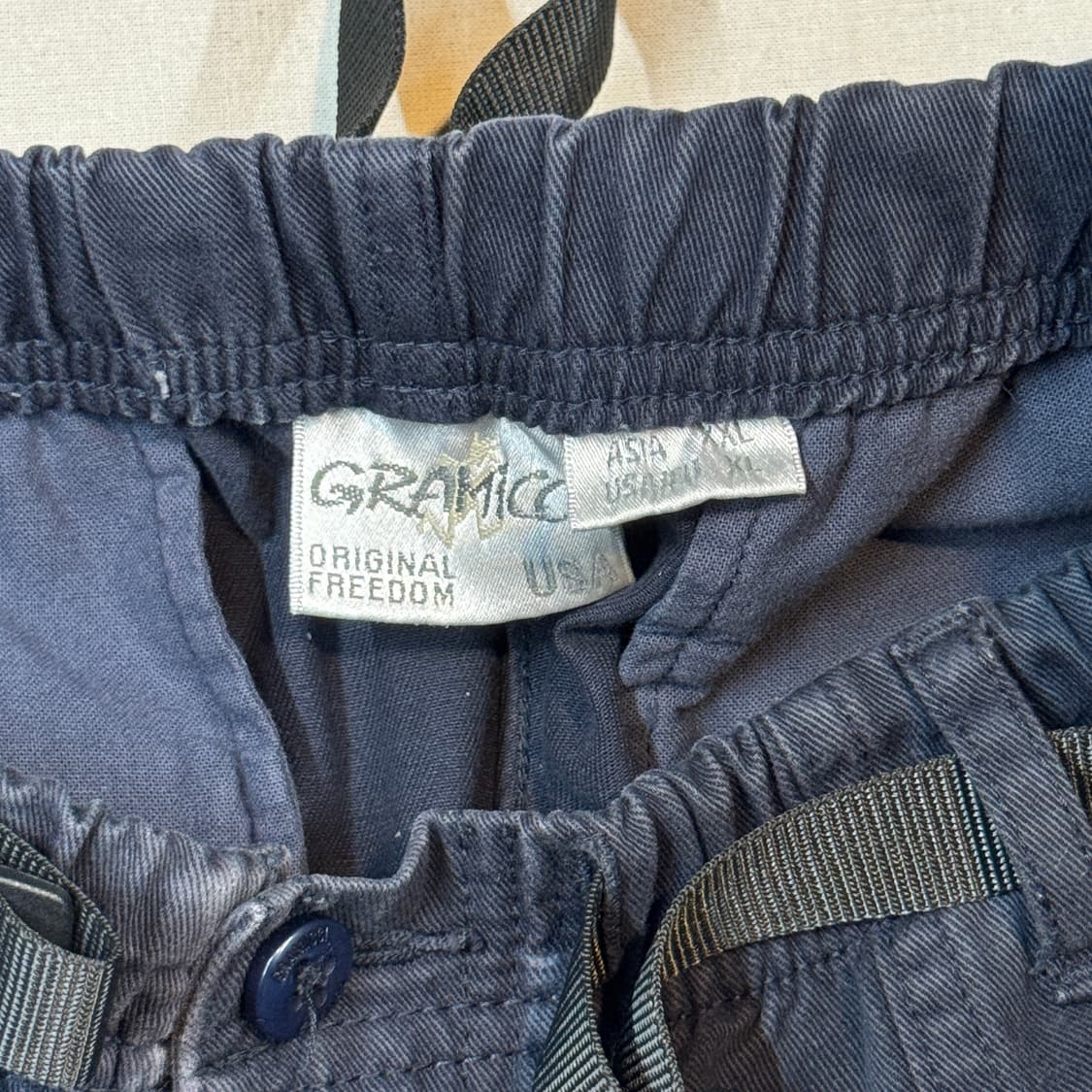XXL) 그라미치 네이비 루즈테이퍼드 팬츠 면바지 상품이미지9