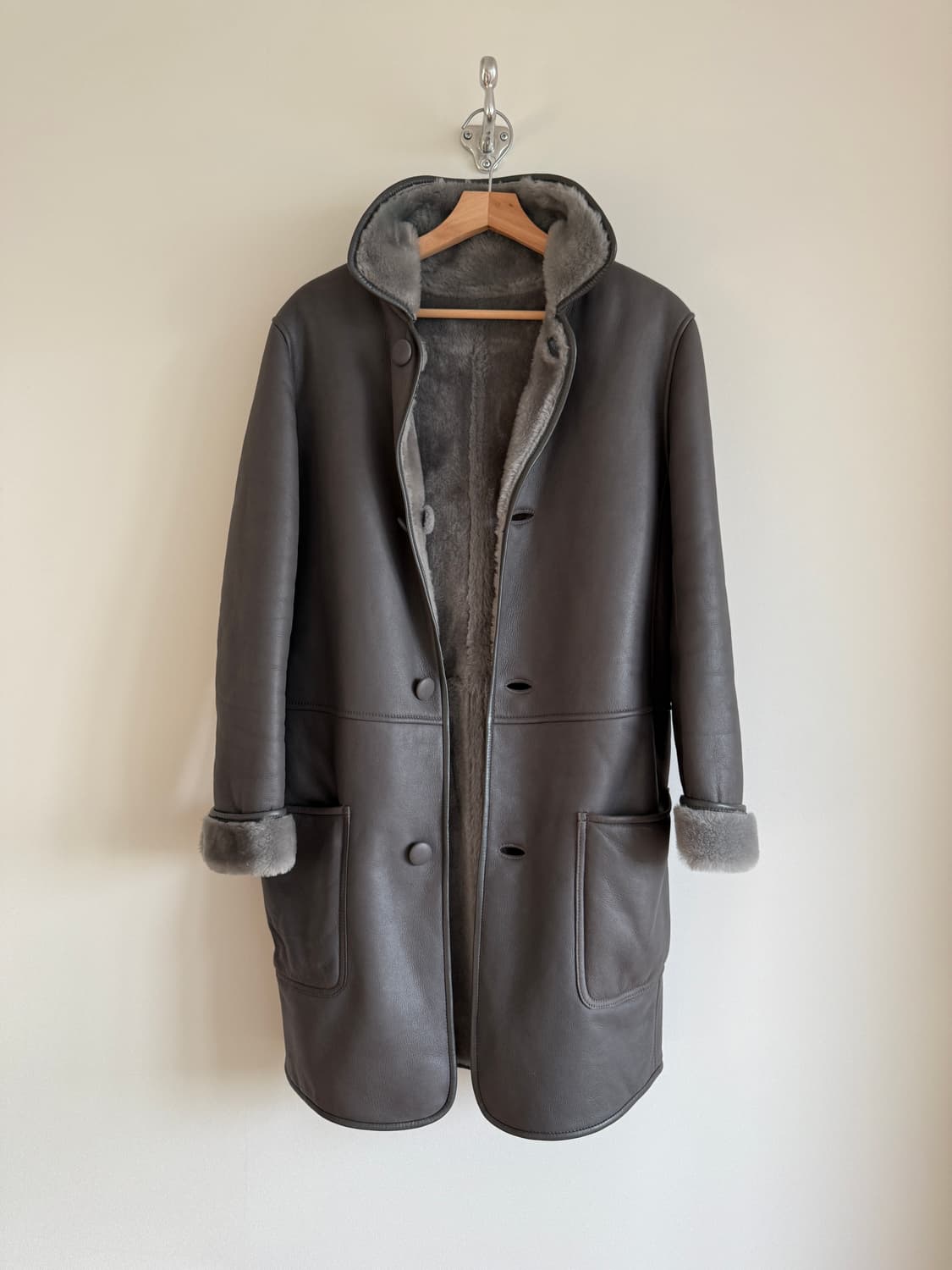 SIHWA 리얼 램스킨&퍼 무스탕 코트 상품이미지1