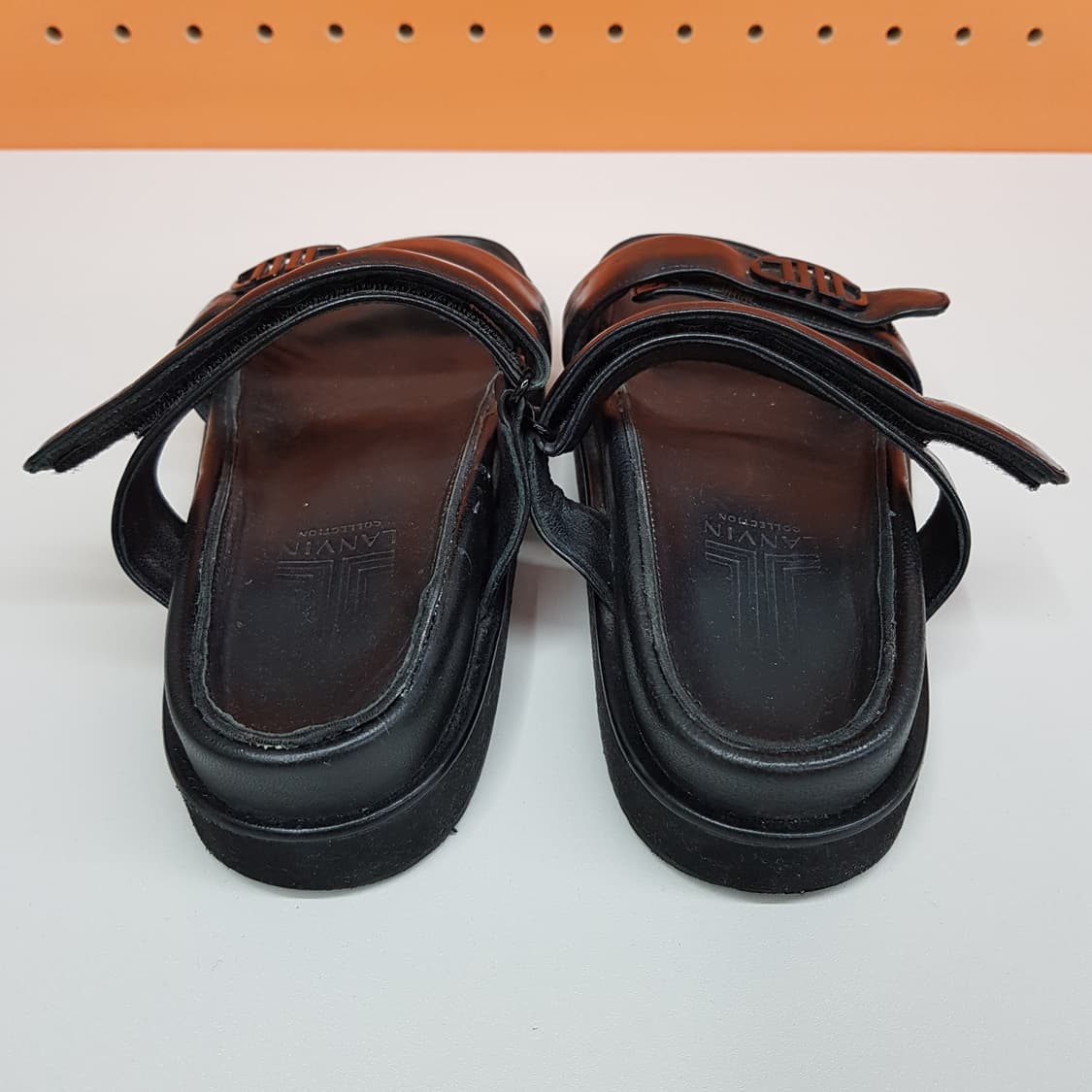 랑방(LANVIN)  레더 더블 스트랩 샌들 230사이즈 상품이미지3