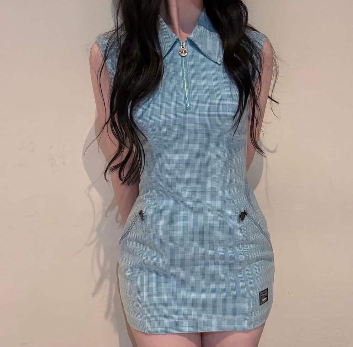 (42) 베르사체 진스 꾸뛰르 체크패턴 원피스 상품이미지1