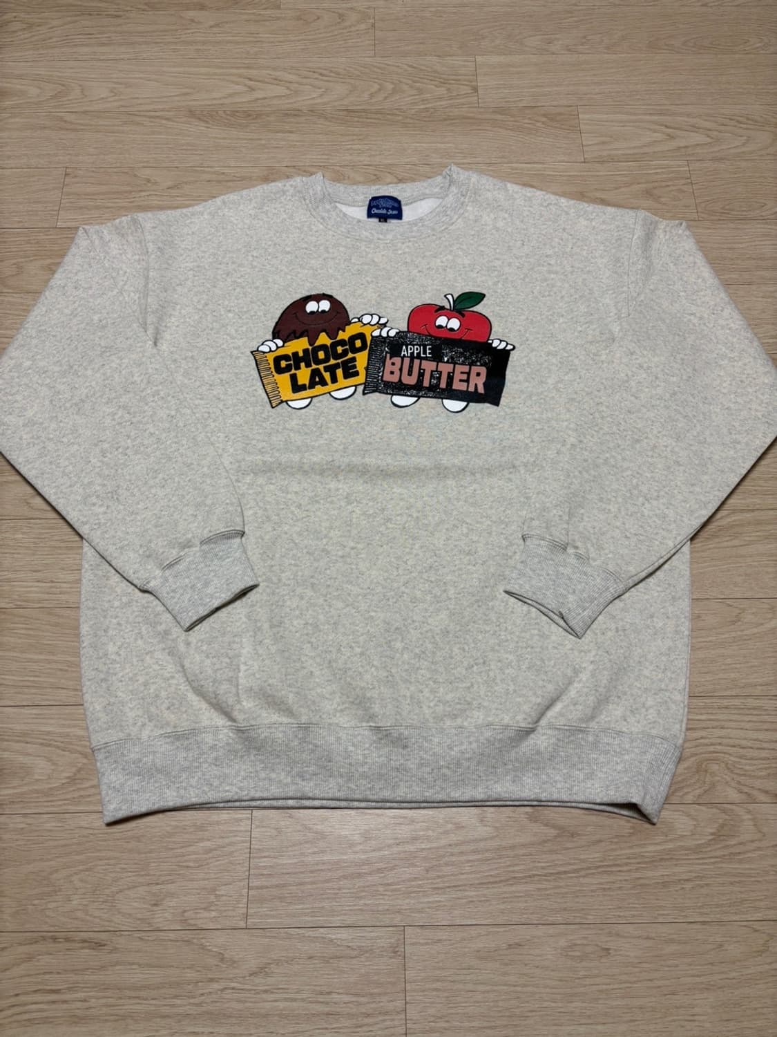 애플버터스토어 x 초콜렛 지져스 팝업 한정 스웻셔츠 애쉬그레이 XL 상품이미지1