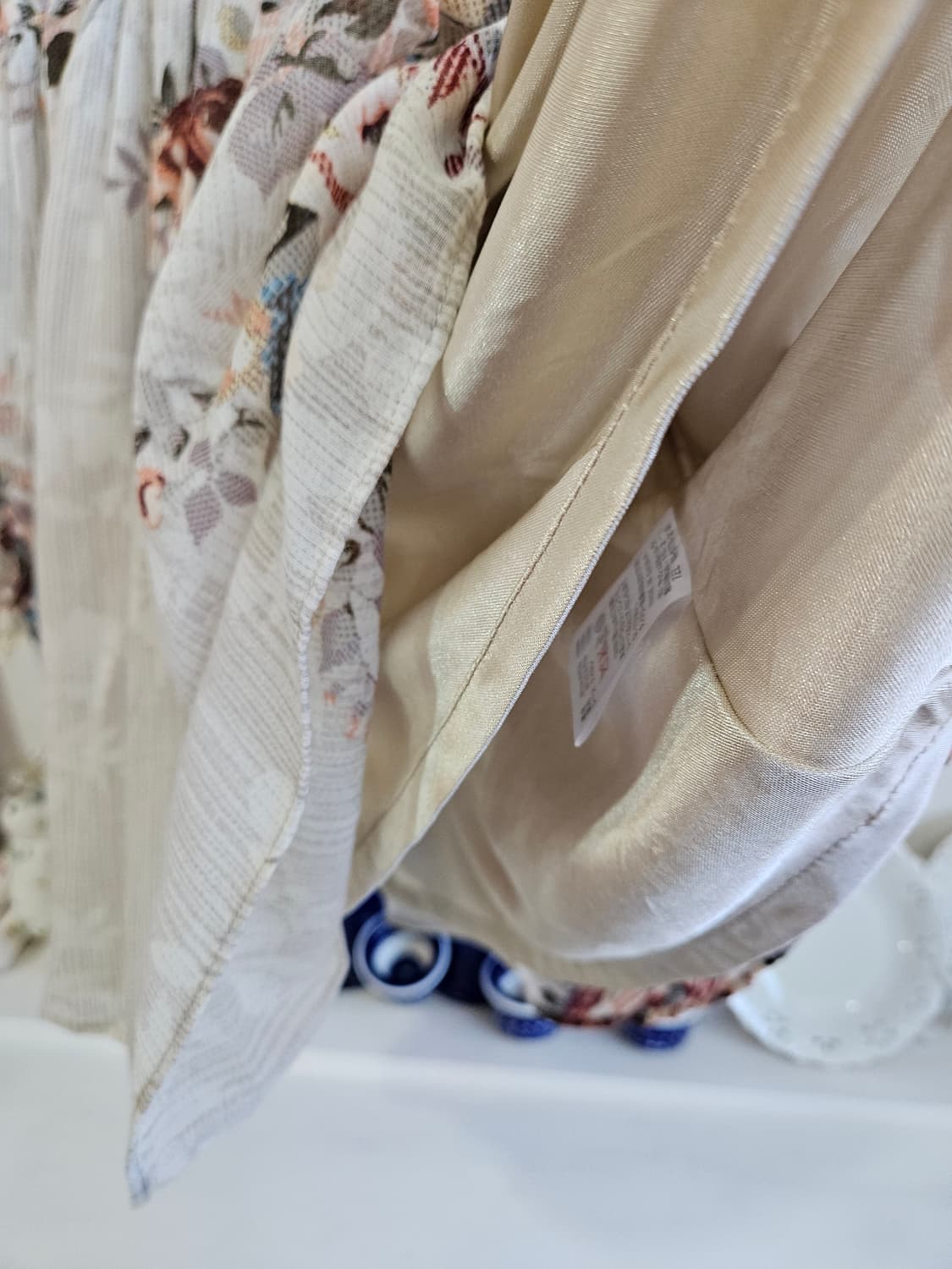 플라워 쉬폰 셔링 원피스 상품이미지8