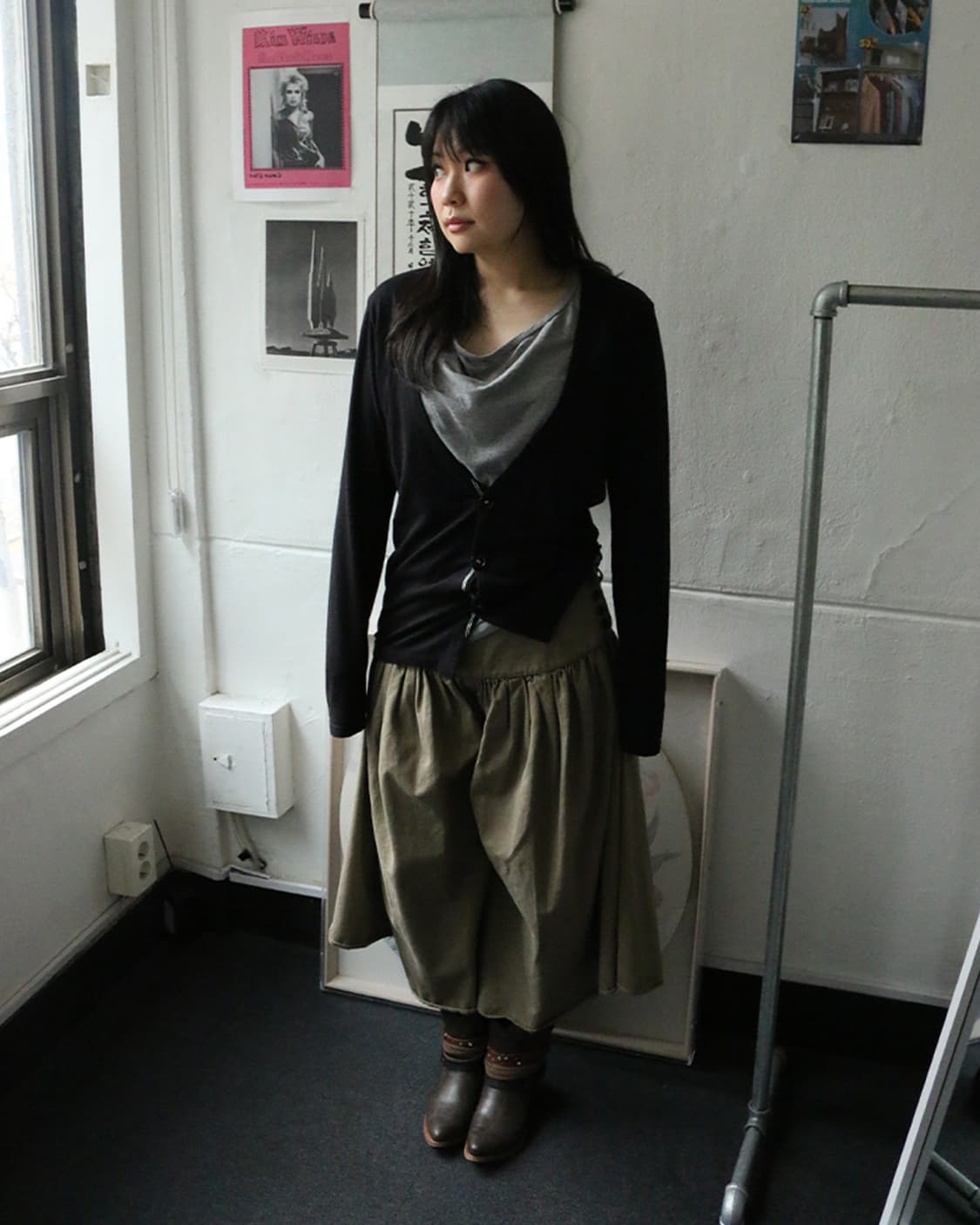 캐서린 햄넷 런던 레이어드 드레이프 가디건 니트 상품이미지3