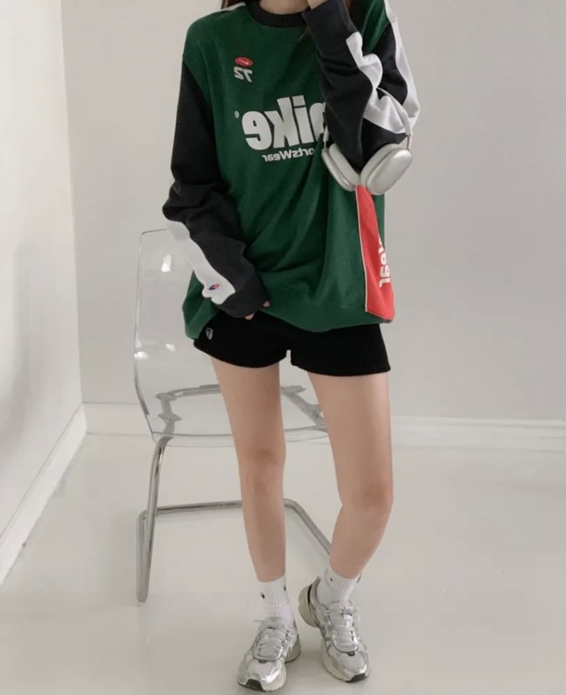 나이키 레터링 컬러블럭 프렌치 테리 맨투맨 상품이미지3