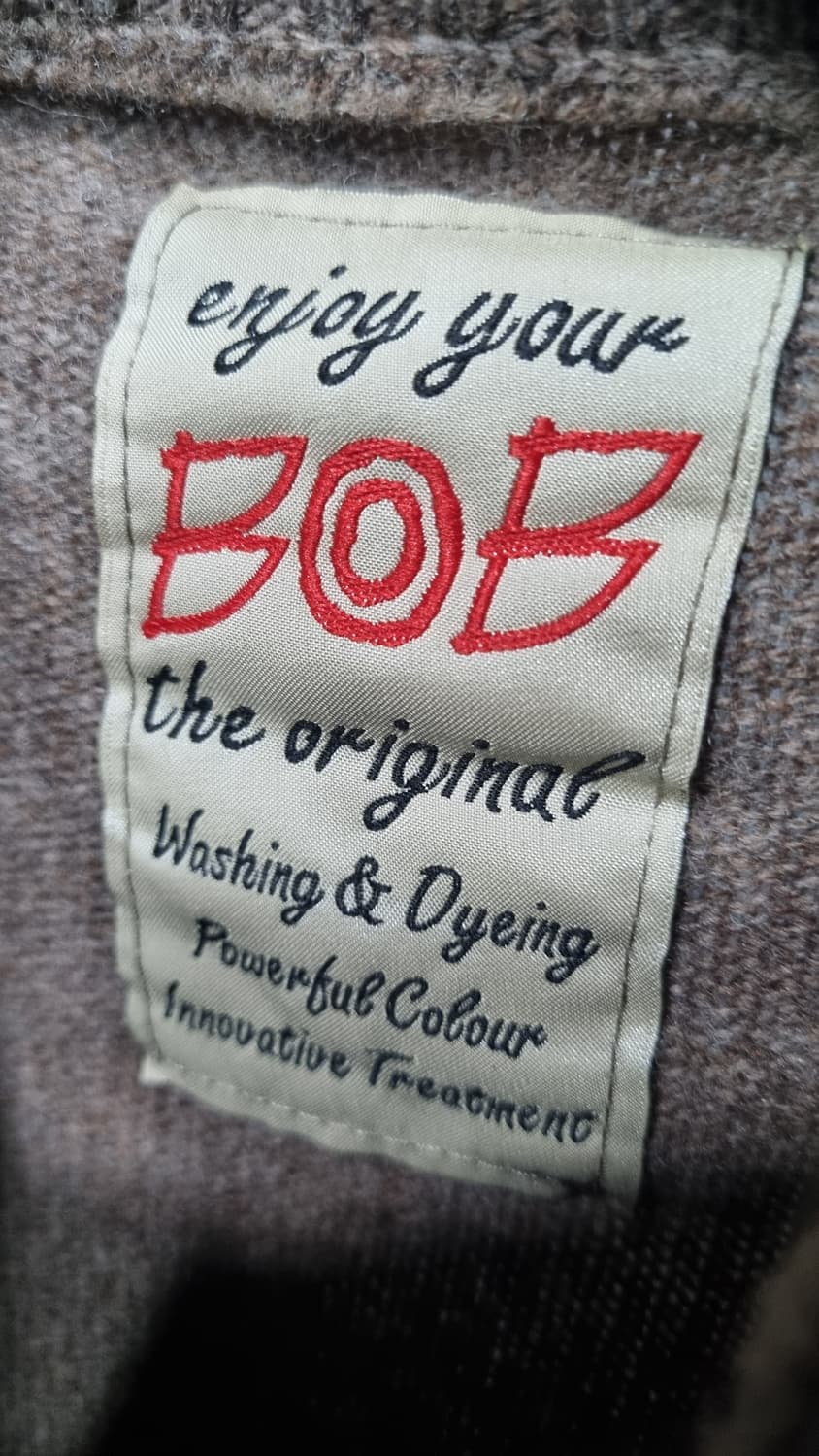 BOB(코오롱정품) 이탈리아산 패치워크 울혼방 가디건 95 상품이미지2