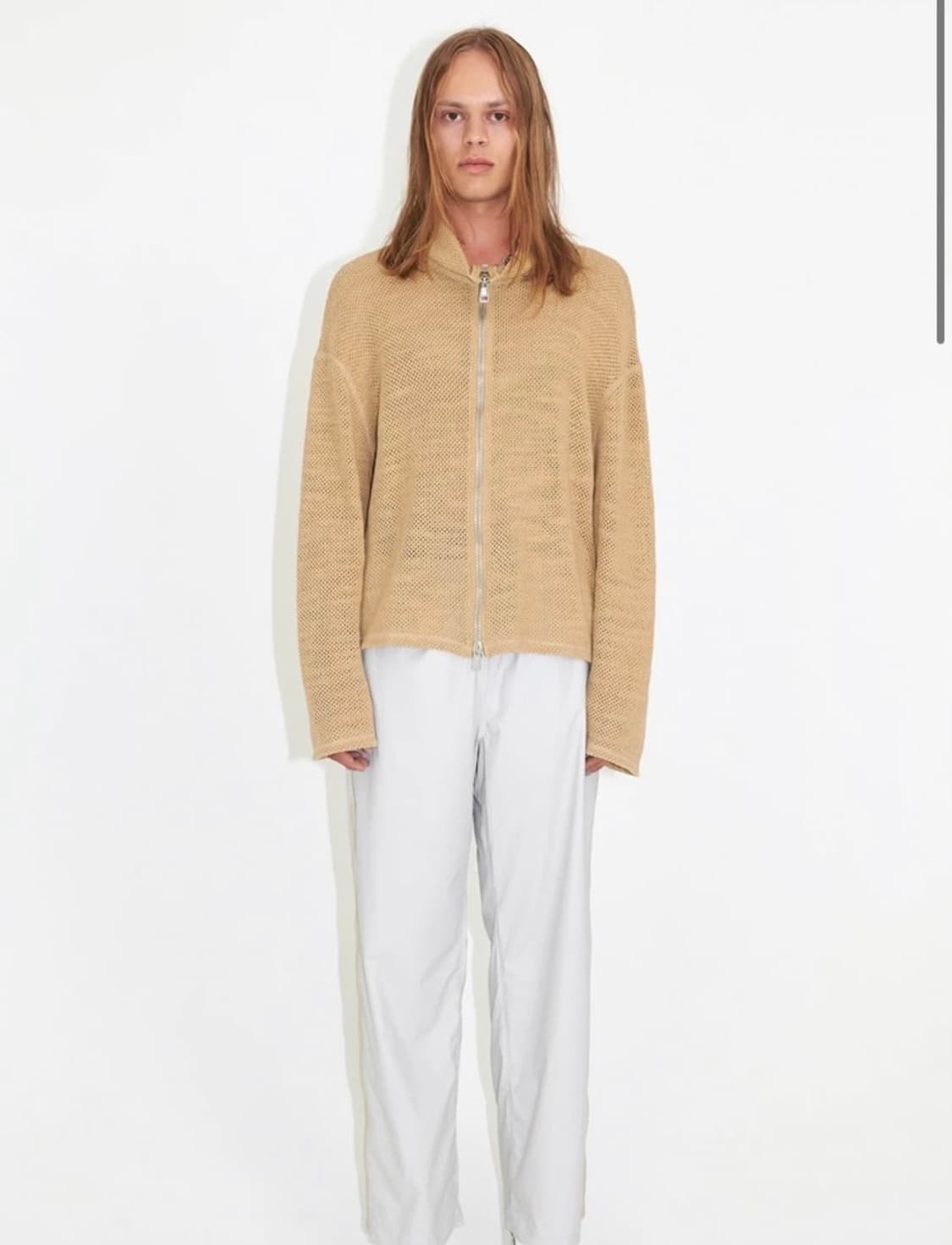 [46] 아워레가시 슈렁큰 집업 베이지 상품이미지2